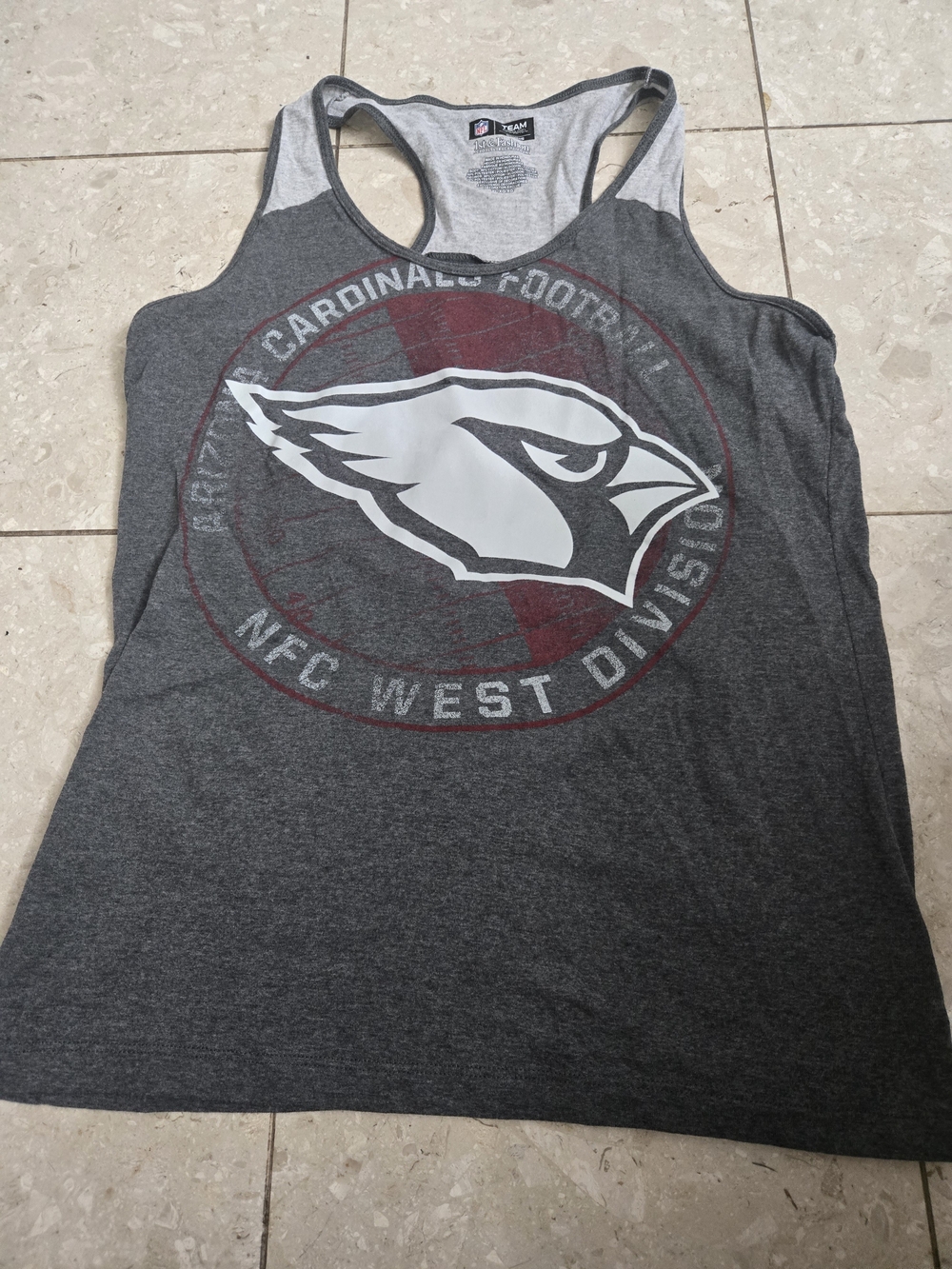 NFL Arizona Cardinals Grey Racerback Tank